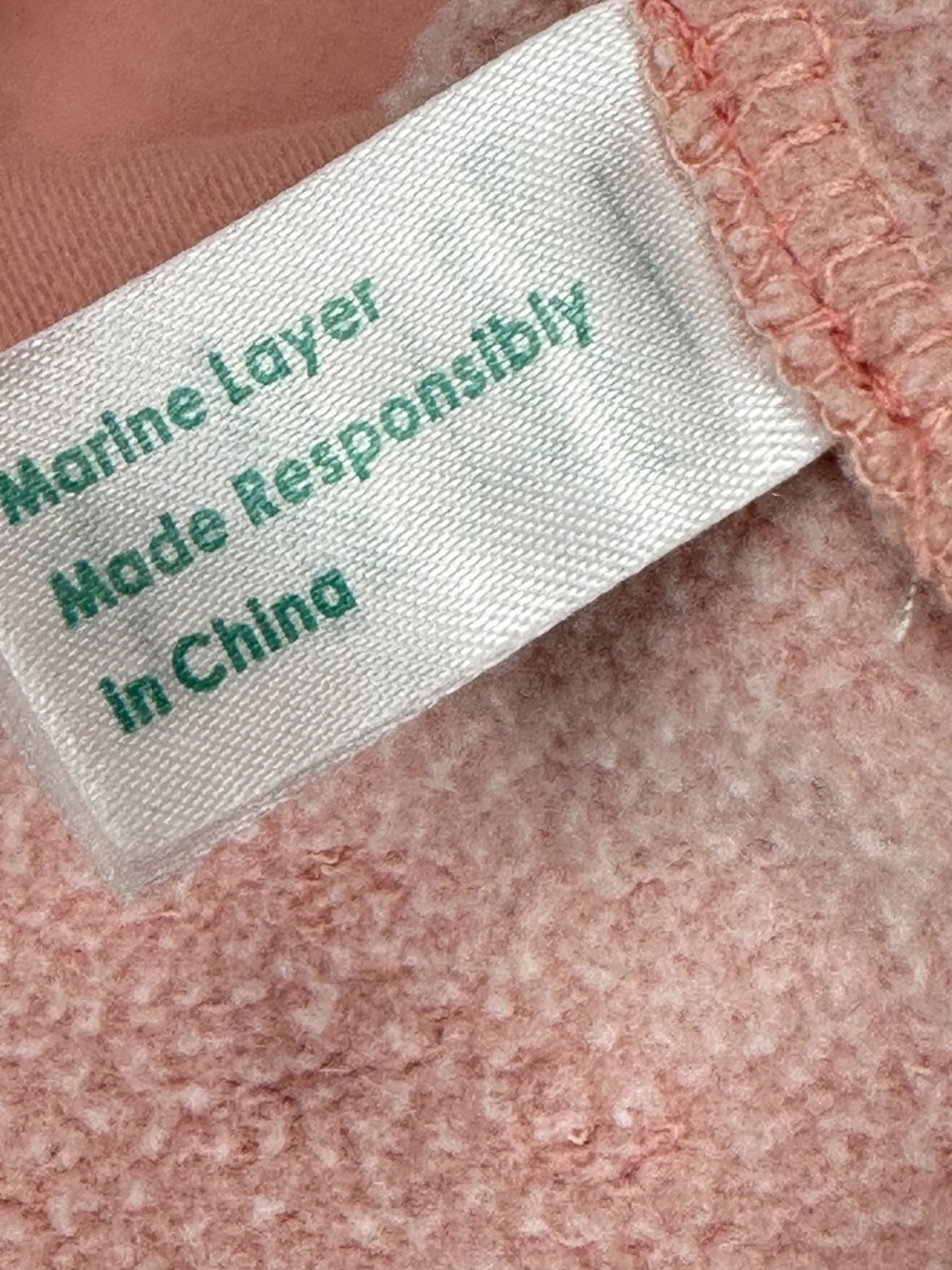 Marine Layer Womens Shiloh Crop Pink Sweatshire M Comfort Athleisure - Picture 7 of 10